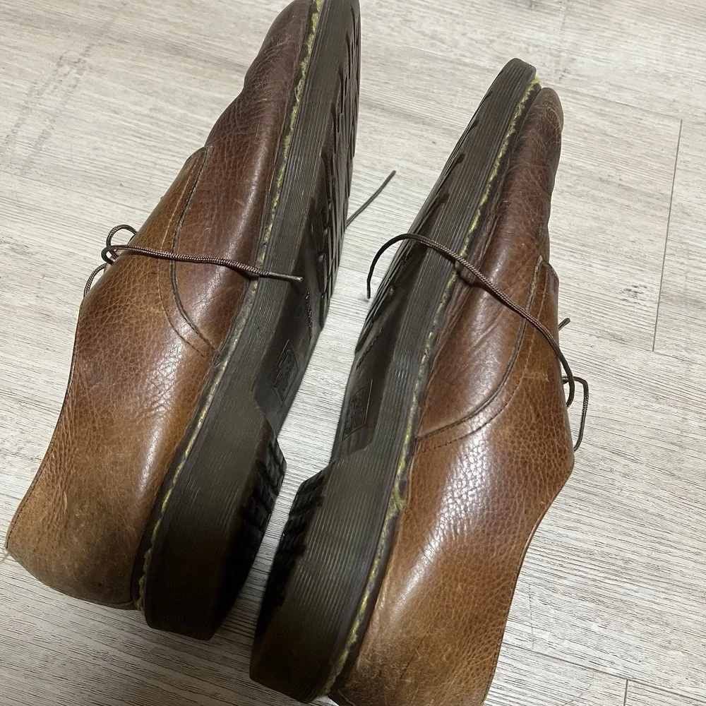Dr Martens Shoes Mens 14 M Brown Bexley‎ Pebbled Leather 90s Y2K Punk Oi!